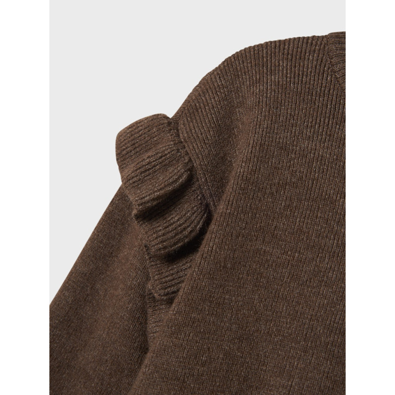 NAME IT MINI Nalia L/S Strik Sweater - Peppercorn