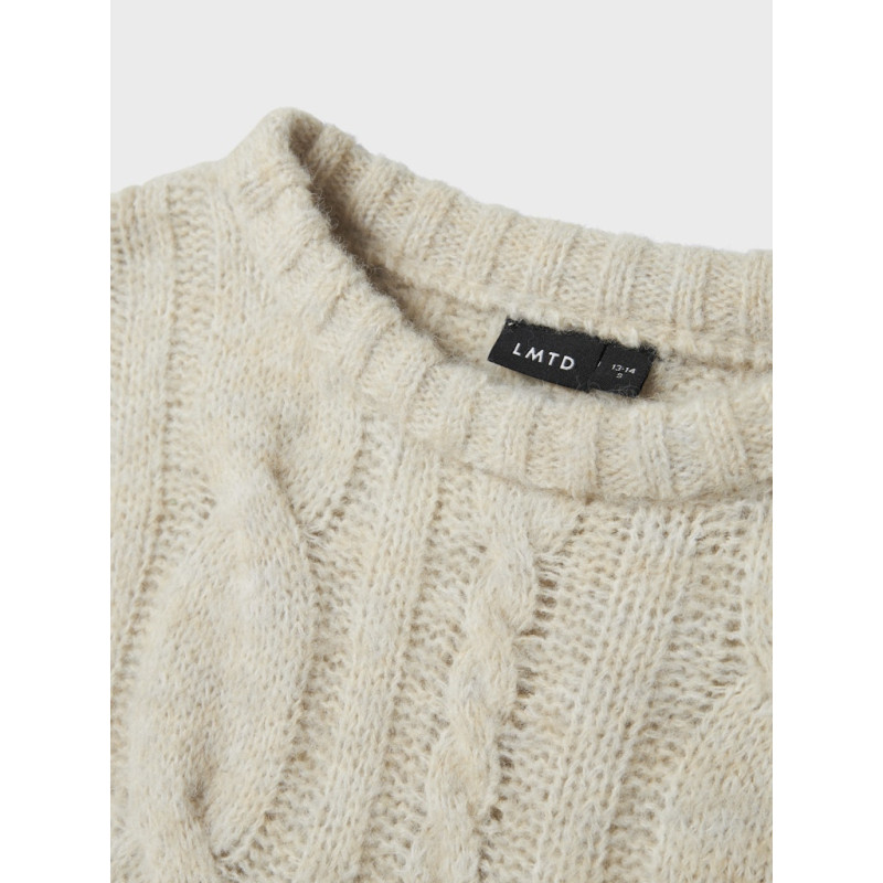 LMTD Naible L/S Strik Sweater - Oatmeal