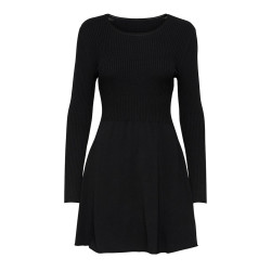 ONLY Alma L/S Strik Kjole - Sort