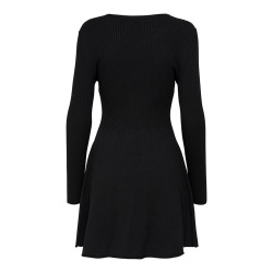 ONLY Alma L/S Strik Kjole - Sort