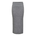 ONLY Jeanett Lang Nederdel - Medium Grey Melange