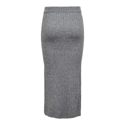 ONLY Jeanett Lang Nederdel - Medium Grey Melange
