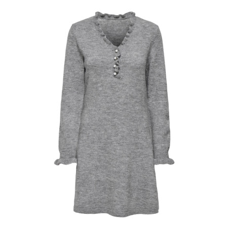 JDY Letty L/S Kjole - Light Grey Melange