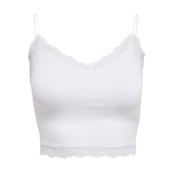 ONLY Vicky Blonde Crop Top - Bright White