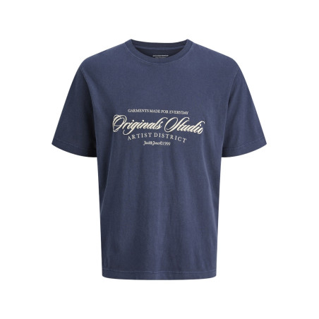 JACK & JONES PLUS Rinwood Wash T-shirt - Ocean cavern