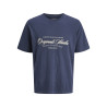 JACK & JONES PLUS Rinwood Wash T-shirt - Ocean Cavern