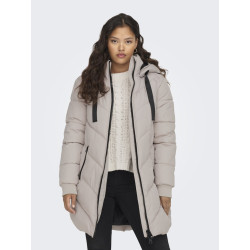 JDY Skylar Lang Dynejakke - Chateau Gray