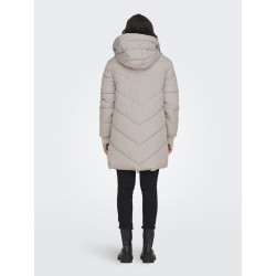 JDY Skylar Lang Dynejakke - Chateau Gray