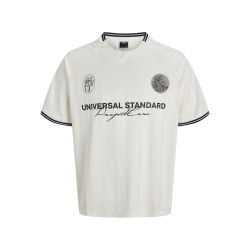 JACK & JONES JUNIOR Cover Retro Football T-shirt - Cloud Dancer