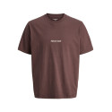 JACK & JONES Norrebro Broderet T-shirt - Deep Mahogany