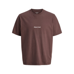 JACK & JONES Norrebro Broderet T-shirt - Deep Mahogany