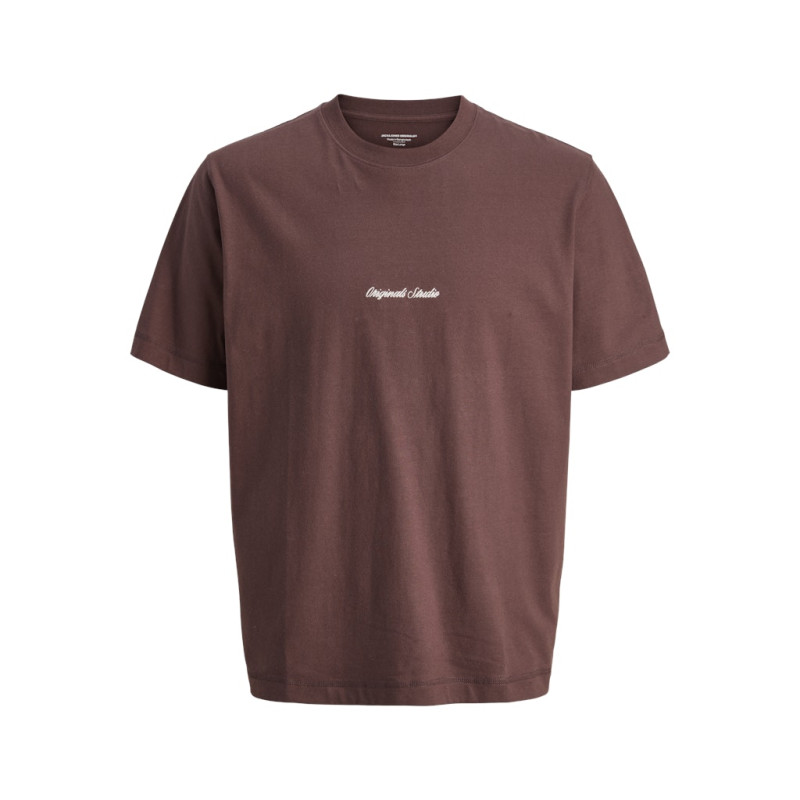 JACK & JONES Norrebro Broderet T-shirt - Deep Mahogany