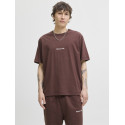JACK & JONES Norrebro Broderet T-shirt - Deep Mahogany