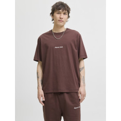 JACK & JONES Norrebro Broderet T-shirt - Deep Mahogany
