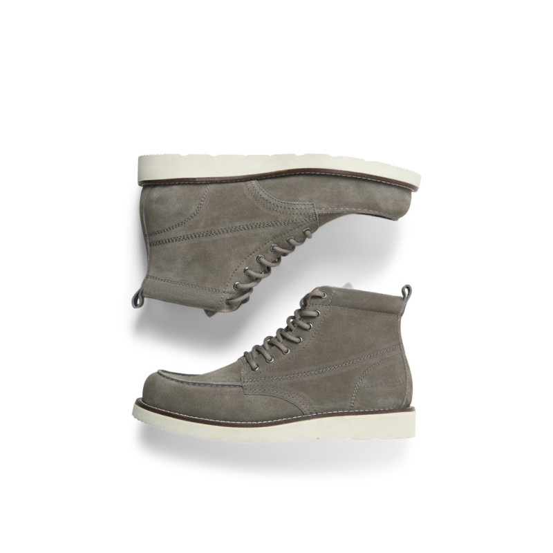 JACK & JONES Toronto Leather Boots - Grey