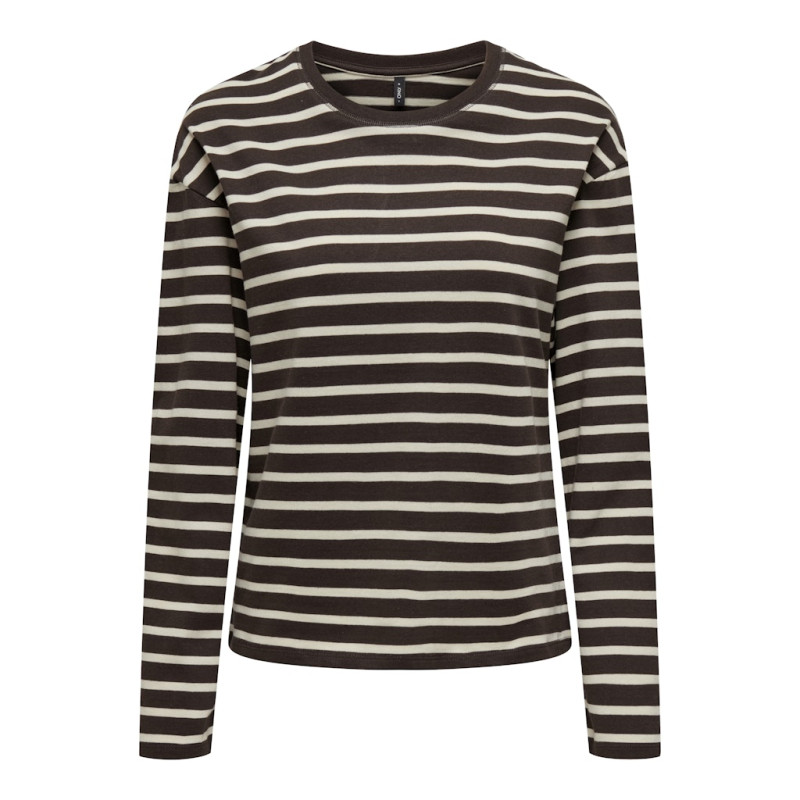 ONLY New Soph L/S Bluse - Black Coffee / Birch