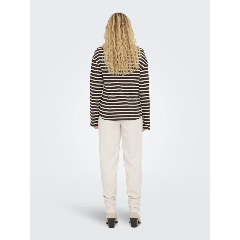 ONLY New Soph L/S Bluse - Black Coffee / Birch
