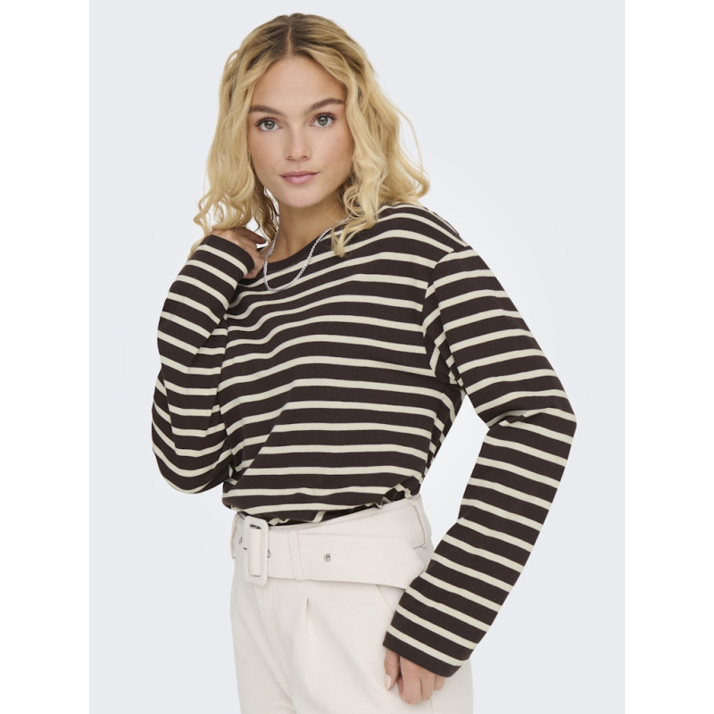 ONLY New Soph L/S Bluse - Black Coffee / Birch