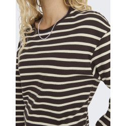 ONLY New Soph L/S Bluse - Black Coffee / Birch