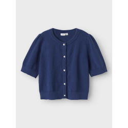 NAME IT KIDS Nabeth S/S Strik Cardigan - Blueprint