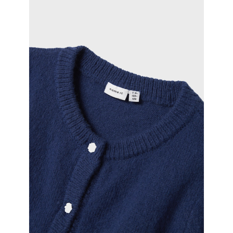 NAME IT KIDS Nabeth S/S Strik Cardigan - Blueprint