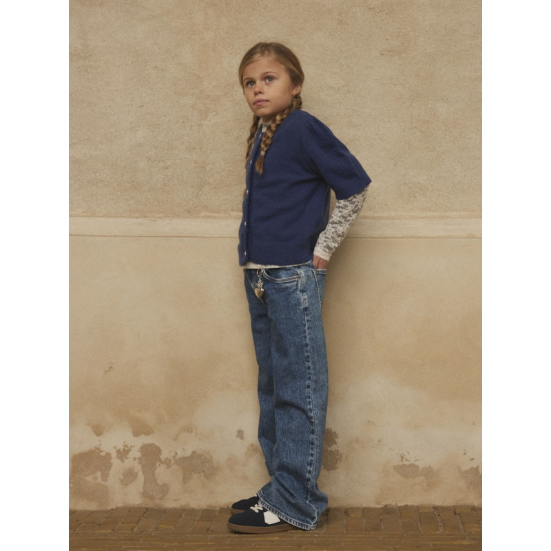 NAME IT KIDS Nabeth S/S Strik Cardigan - Blueprint