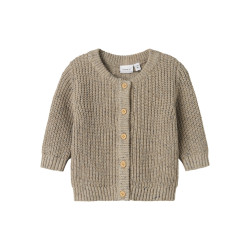 NAME IT BABY Norman L/S Strik Cardigan - Island Fossil
