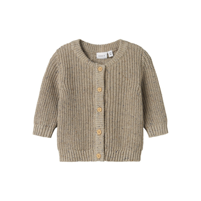 NAME IT BABY Norman L/S Strik Cardigan - Island Fossil