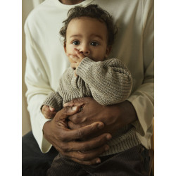 NAME IT BABY Norman L/S Strik Cardigan - Island Fossil