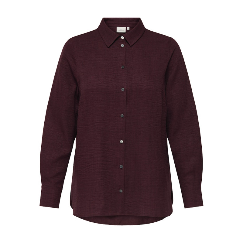 ONLY CARMAKOMA Bay L/S Skjorte - Winetasting