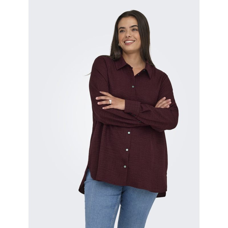 ONLY CARMAKOMA Bay L/S Skjorte - Winetasting