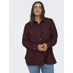 ONLY CARMAKOMA Bay L/S Skjorte - Winetasting