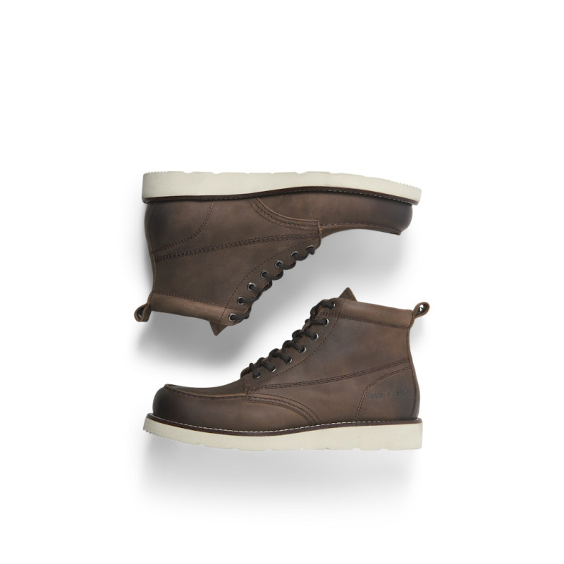 JACK & JONES Toronto Læder Sko - Brown Stone