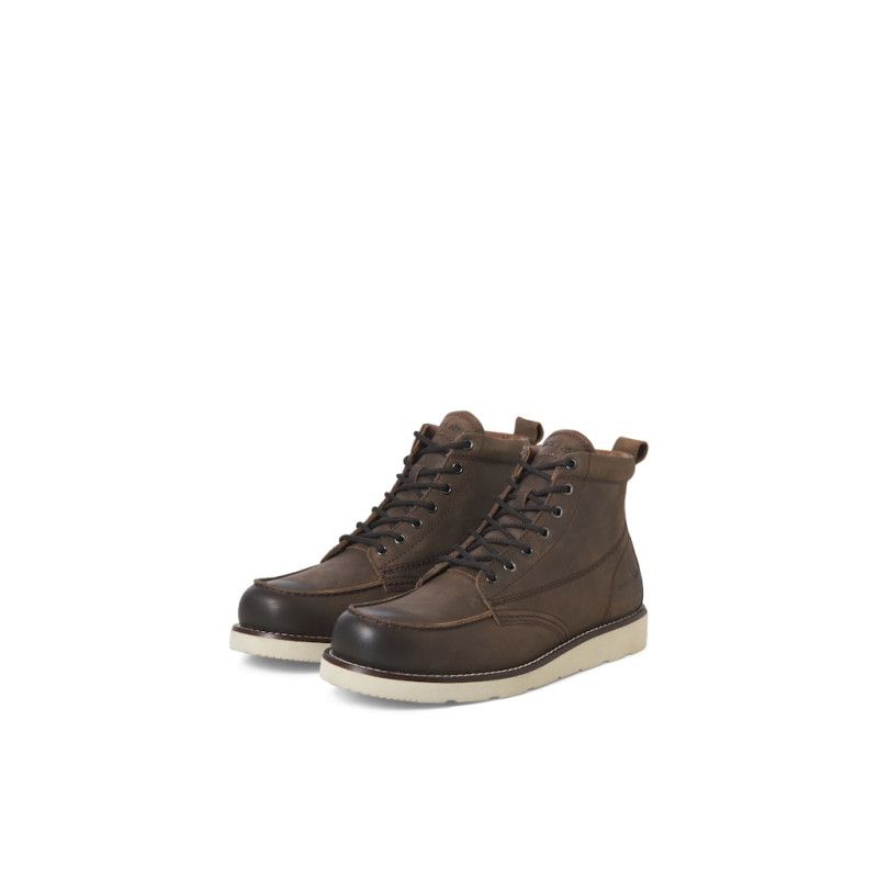 JACK & JONES Toronto Læder Sko - Brown Stone