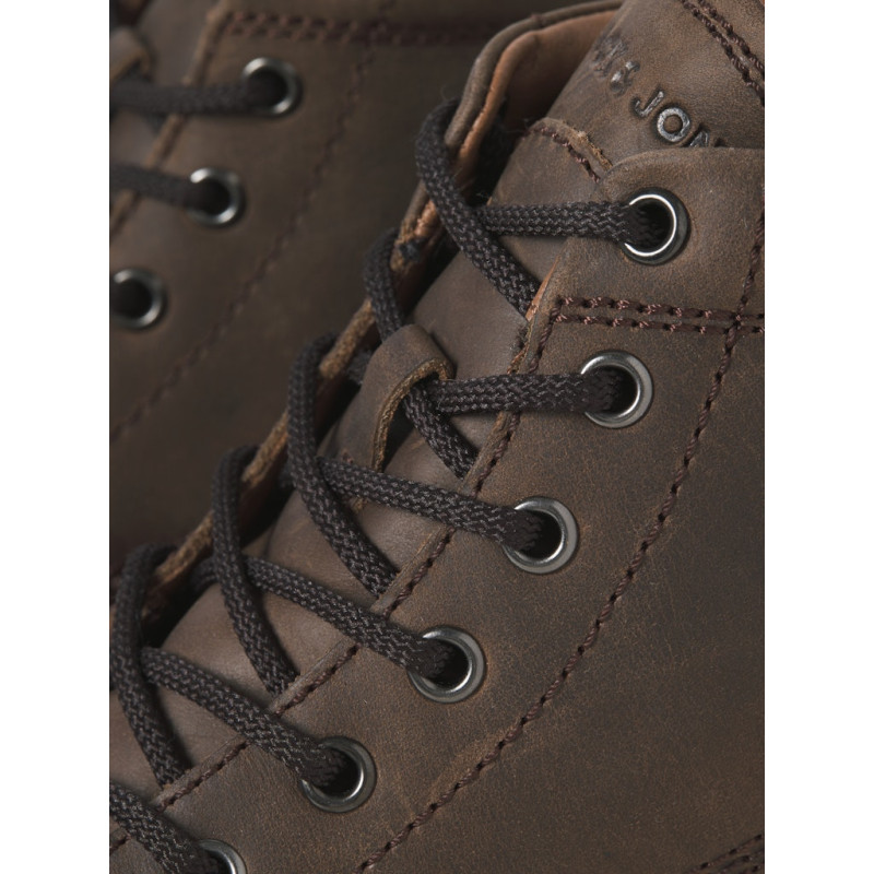 JACK & JONES Toronto Læder Sko - Brown Stone