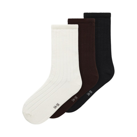 NAME IT KIDS Oda 3-Pak Strømper - Seal Brown