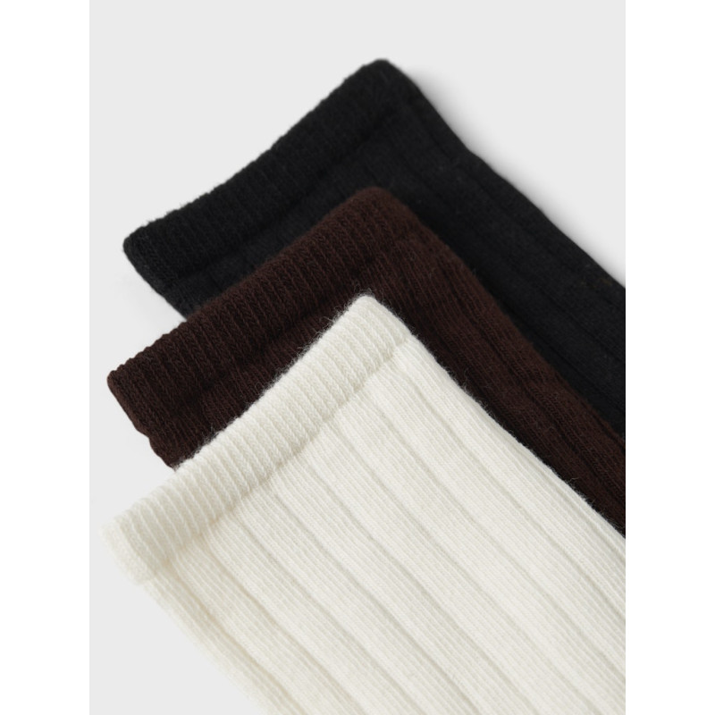NAME IT KIDS Oda 3-Pak Strømper - Seal Brown