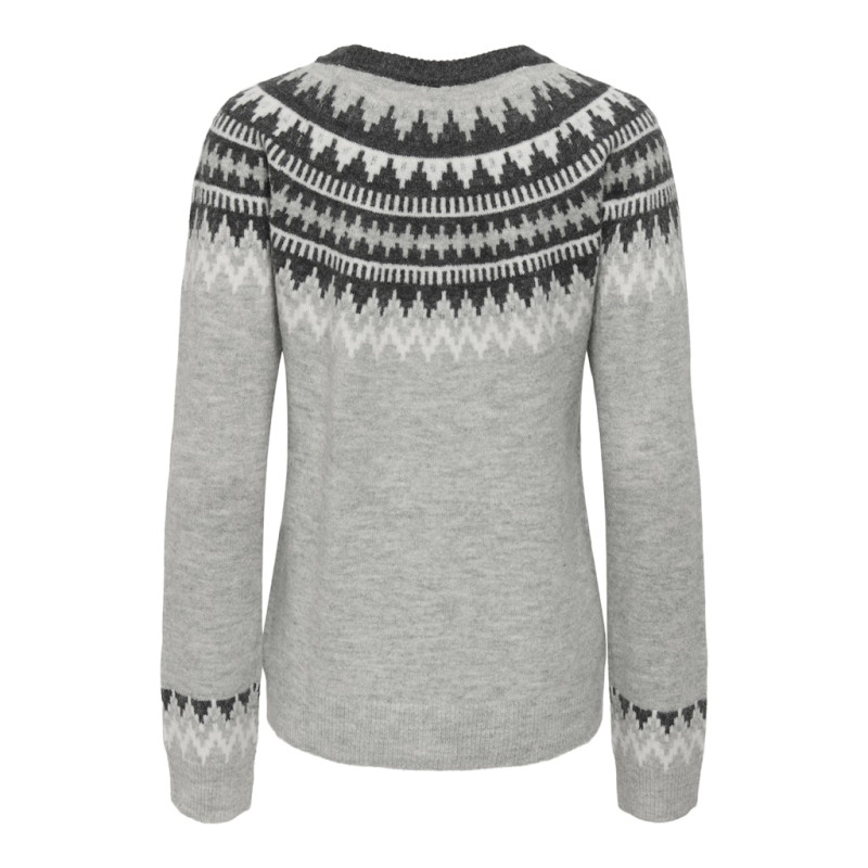 ONLY Helena L/S Strik Sweater - Dark Grey Melange