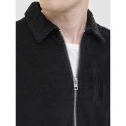 JJ REBEL Damon Fløjl L/S Overshirt - Sort