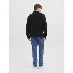 JJ REBEL Damon Fløjl L/S Overshirt - Sort