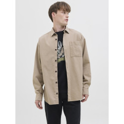 JJ REBEL Edge L/S Overshirt - Roasted Cashew