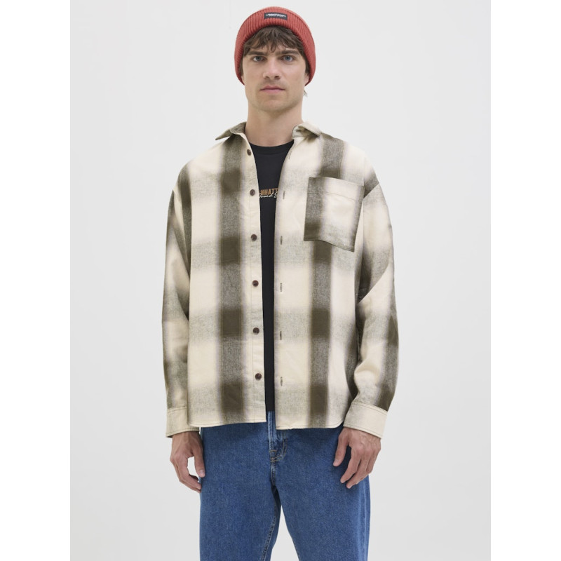 JJ REBEL Edge L/S Overshirt - Cloud Dancer