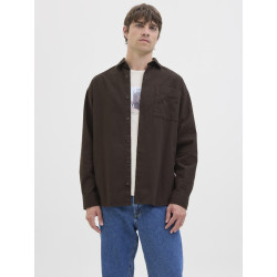 JJ REBEL Edge L/S Overshirt - Chocolate Torte