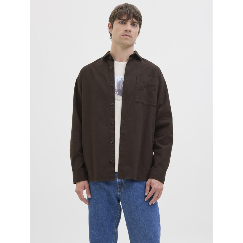 JJ REBEL Edge L/S Overshirt - Chocolate Torte