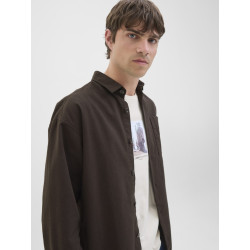JJ REBEL Edge L/S Overshirt - Chocolate Torte