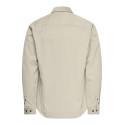 ONLY & SONS Michael L/S Fløjl Skjorte - Silver Lining