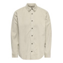 ONLY & SONS Michael L/S Fløjl Skjorte - Silver Lining