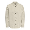 ONLY & SONS Michael L/S Fløjl Skjorte - Silver Lining