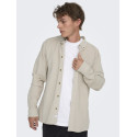 ONLY & SONS Michael L/S Fløjl Skjorte - Silver Lining