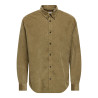 ONLY & SONS Michael L/S Fløjl Skjorte - Otter